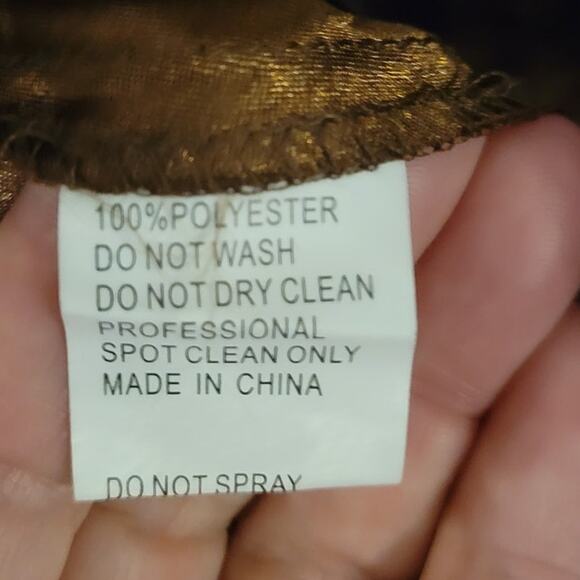 NWOT Mac Duggal Long Sleeve Fit & Flare Velvet Embellished Dress Coffee 4 - Picture 7 of 7